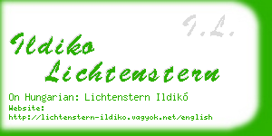 ildiko lichtenstern business card